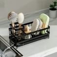 thumbnail image 6 of Kitchen Sink Organizer,Sink Caddy Organizer with Removable Brush Holder,Self-Draining Kitchen Countertop Organizers and Storage Essentials,Home Decor and Kitchen Gadgets-Black-A, 6 of 6