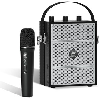 Rockville ROCKBOX 6.5" Portable Bluetooth Karaoke Speaker With Microphone - Rechargeable