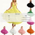 thumbnail image 3 of Karymi Wedding Guest Dresses for Women Halter Deep V Maxi Dress, Solid Sleeveless High Waist Pleated A-Line Flowy Long Evening Party Dress, 3 of 7
