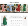 thumbnail image 7 of FreshPretty Fall Dresses for Women Casual Long Sleeve V Neck Elastic Waist Lightweight Maxi Wedding Guest Dress Pockets, 7 of 7