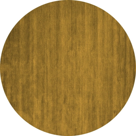 Ahgly Company Indoor Round Abstract Orange Contemporary Area Rugs, 7' Round