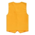 thumbnail image 2 of Kaerm Kids Volunteer Activities Vest Waistcoat Boys Girls Button Down Waiter Bartender Uniforms Yellow L, 2 of 5