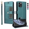 thumbnail image 1 of FOXDOCK Funda tipo Cartera para iPhone 16 Pro – Cubierta de Cuero PU con Múltiples Ranuras, Bolsillo para Efectivo y Correa de Muñeca, 1 of 6
