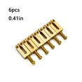 thumbnail image 4 of Sillín de puente de guitarra eléctrica Toystoory 6 piezas Oro 10.5 mm, 4 of 6