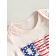thumbnail image 5 of Bagilaanoe 4th of July Toddler Baby Girl T-shirt/Rompers Star Stripes Letters Print Short Sleeve Bodysuit 6M 12M 18M 24M 3T 4T 5T Kids Tees for Independence Day, 5 of 9