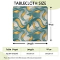 thumbnail image 2 of Teal Gold Marble Pattern Square Fitted Tablecloth with Elastic Edge,Square Table Cover,Washable Elastic Table Cover for Home Kitchen Party Decor 36"x36", 2 of 6