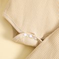 thumbnail image 5 of Gibobby Conjunto de ropa para bebé y niño Manga Larga Sólido Acanalado Mono Pantalones Trajes(Beige,3-6 Meses), 5 of 5