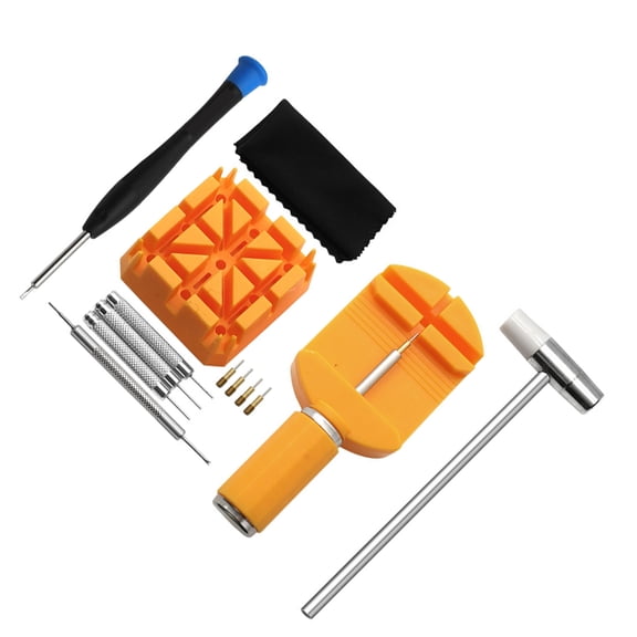 SIEYIO Watch Band Adjustment Kits 19Pieces Watch Strap Repair Tool with Stainless Steel Pin and Hammers for Link Removal
