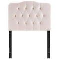 thumbnail image 3 of Annabel Twin Diamond Tufted Performance Velvet Headboard in Pink, 3 of 8