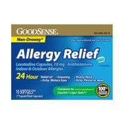 GS Loratadine 10mg Softgels, Non-Drowsy Allergy Relief, 24 Hr, 10 Ct