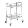 thumbnail image 3 of Carro de servicio de laboratorio, carro rodante de acero inoxidable con ruedas silenciosas de 360 degree para salón, cocina, 3 of 8