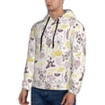 thumbnail image 3 of Uemuo Lavender Flowers Pattern Men's Hoodie - Casual Pullover Hoodie with Kangaroo Pocket, Stylish Hooded Sweatshirt for Everyday Wear-XX-Large, 3 of 7