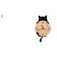thumbnail image 1 of Gancho de pared plegable,Ganchos de pared plegables Ganchos de pared para abrigos,Reloj de pared,Reloj de pared decorativo para baño y dormitorio.,Reloj de pared de gato silencioso y sin, 1 of 8