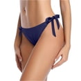 thumbnail image 5 of Side Tie Triangle Bikini Bottom with Cheeky Reveal and Low Waist Fit, Awesome For Summer Festivals Beach Clubs Or Hot Days Navy XL, 5 of 5