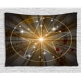 thumbnail image 1 of Pentacle Tapestry, The Ancient Medieval Mystic Pentagram on Radial Beam Background, Wall Hanging for Bedroom Living Room Dorm Decor, 60W X 40L Inches, Charcoal Grey White and Grey, by Ambesonne, 1 of 2