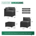 thumbnail image 6 of LazySunsets 7-Piece Outdoor Patio Furniture Set, Wicker Rattan Sectional Sofa Conversation Sets, Dark Gray, 6 of 11