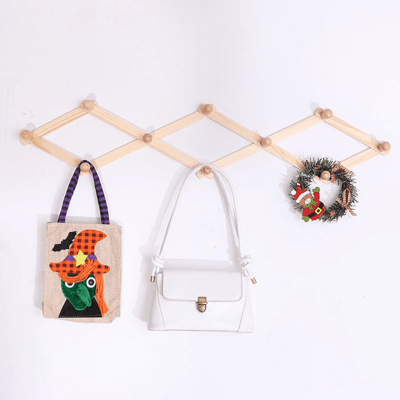 Roofei 1 Pack Accordion Wall Hanger, Expandable Coat Rack Wall Mounted