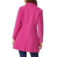 thumbnail image 3 of INSPIRE CHIC Women's Coats Single Breasted Long Outerwear Winter Trench Coat S Hot Pink, 3 of 6