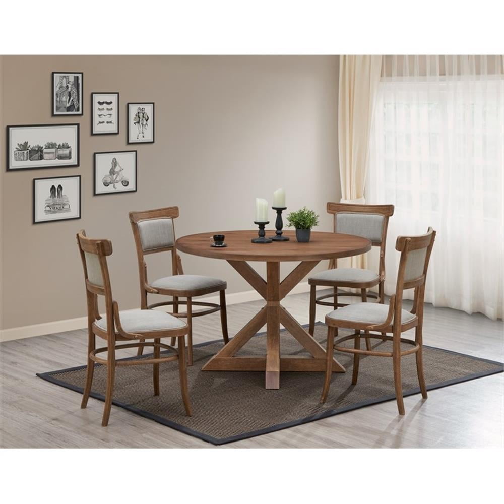 Carolina Classics Diana Wood Dining Table with Trestle Base in Honey Brown
