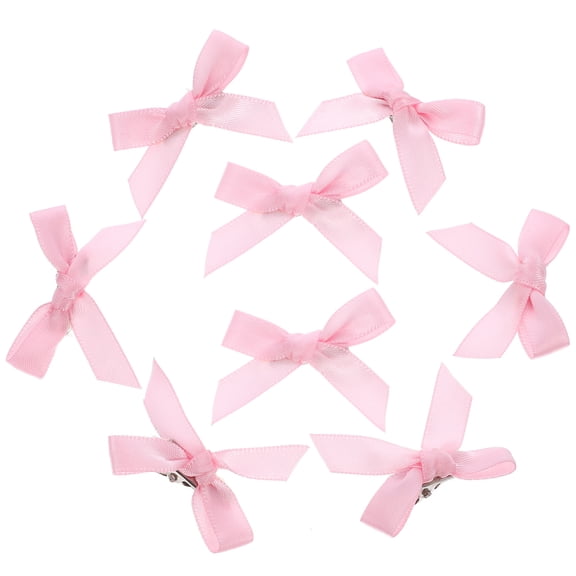 FENGGUIQU 20pcs Colorful Bow Hair Clips for Women, Pink Fabric Bow Hair Accessories