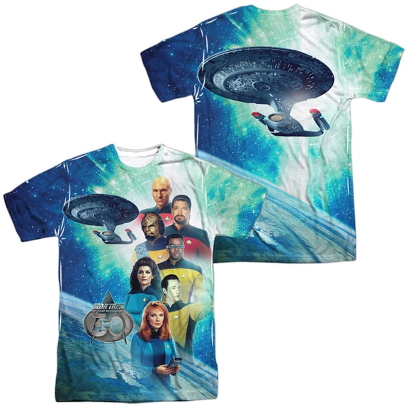 Star Trek 30 Crew Unisex Adult Sublimated Costume T Shirt (Front/Back), Medium Multicolor