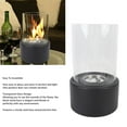 thumbnail image 3 of Foyer de Table, Assemblage Facile, Foyer de Table en Verre Transparent pour Bureau Noir, Blanc, 3 of 7