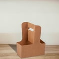thumbnail image 6 of 10 Pack Drink Carrier with Handle 2-Cup Kraft Paperboard Cup Holder Disposable Paper Coffee Cup Holder Drinking Cup Carriers for Delivery Take Out Coffee Milk Tea Beverage Juice, 6 of 11