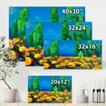 thumbnail image 4 of Designart ' Yellow Blossoming Flowers Landscape With Green Trees ' Traditional Canvas Wall Art Print, 4 of 4