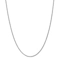 thumbnail image 1 of 14K White Gold 1.2mm Solid Diamond Cut Spiga Chain 18 Inch, 1 of 5