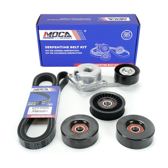 MOCA AUTOPARTS Serpentine Belt Component Kit Fit for 2009-2014 Ford Expedition V8 5.4L & 2007-2010 Ford Explorer Sport Trac V8 4.6L Fits select: 2005-2006 FORD F150, 2010 FORD F150 SUPERCREW