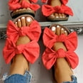 thumbnail image 6 of OAVQHLG3B Women's Sandals on Women's Sandals Bowknot Roman Flat Slippers Casual Beach Indoor&Outdoor Shoes, 6 of 8