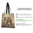 thumbnail image 2 of Canvas Tote Bag for Women Girls Design Print He Ornate Elephant Tote, 2 of 8