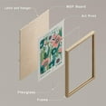 thumbnail image 4 of PixonSign Framed Canvas Print Wall Art Set - Market Abstract Floral Botanical Posters - Set of 9 Boho Pastel Nature Wildflowers Wall Décor for Living Room, Bedroom, Office - 8"x10" Natural, 4 of 5