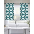 thumbnail image 5 of Abstract Geometric Sheer Curtains 54 Inch Length 2 Panels Set Window Treatments, Vintage Rhombus Circle Texture Green Rod Pocket Semi Curtains for Living Room/Bedroom/Kitchen Décor, 104"W x 54"L, 5 of 7