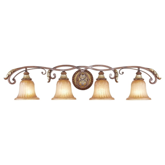 Livex Lighting Villa Verona Bath in Verona Bronze with Aged Gold Leaf Accents
