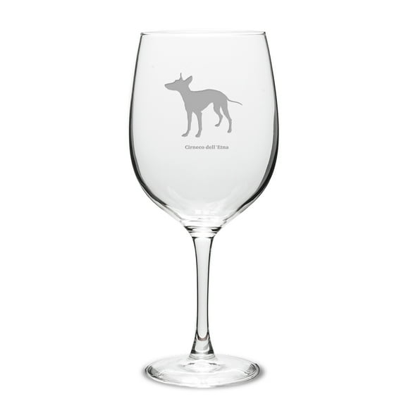 Cirneco Dell'Etna Deep Etched 19 oz Classic Red Wine Glass