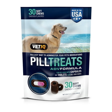 VetIQ Chicken Flavored Pill Treats for Dogs, 30