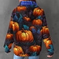 thumbnail image 3 of Womens Pumpkin Waffle Hoodie Sweatshirt,Halloween Hoodie for Women Casual Long Sleeve Cable Knit Pullover Sweaters Plus Size Sweatshirt Cozy Chunky Drawstring Hoodies, 3 of 6