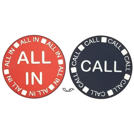 All In / Call 2-Sided Texas Hold'em Poker Double Sided Matte Finish 10g Ceramic Chip Button
