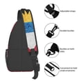 thumbnail image 5 of ZICANCN Crossbody Sling Bags for Women Men,Antigua and Barbuda Metallic Style Flag Casual Shoulder Backpacks for Hiking Daypacks, 5 of 9