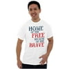 Home of Free Because of the Brave Men's Graphic T Shirt Tees Brisco Brands S