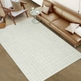 thumbnail image 2 of HOMERRY Area Rugs 6' x 9' Area Rug for Living Room Modern Plaid Washable Bedroom Non-Slip Carpet for Home Decor, Light Gray, 2 of 7