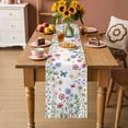 thumbnail image 2 of Spring Floral Table Runner 90 Inches Long Farmhouse Dress Scarves, Pink Blue Flowers Botanical Butterflies Dining Tablerunner for Coffee Table/Kitchen Island/Party Décor, 13" x 90", 2 of 8