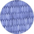 thumbnail image 1 of Ahgly Company Tapis Rond Lavable en Machine Intérieur Transitionnel Bleu Denim, 3 Pieds Rond, 1 of 7