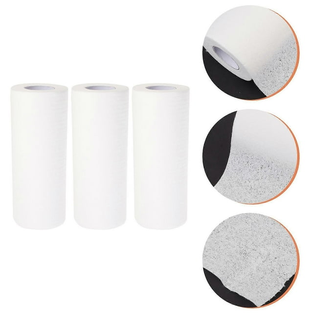 3 Rolls of Dish Cleaning Paper Washable Kitchen Towel Dual Use Washing Cloth