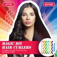 thumbnail image 4 of 30 Pieces Heatless Waves Curlers Spiral Curls Styling Kit No Heat Hair Waver Spiral Curlers Rollers with 2 Pieces Styling Hooks for Most Hairstyles (25 cm), 4 of 7