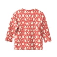 thumbnail image 4 of YOUYEDIAN Easter Kids 3/4 Length Sleeve Shirts Girls Festival Cute Bunny Print Crew Neck Tunic Tees Tops 2026 Holiday Casual Funny Clothes (Red, 8-9 Years), 4 of 4