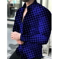 thumbnail image 1 of Nuevas camisas sociales de primavera y otoño para hombre camisas casuales con cuello vuelto y estampado de lunares camisetas de manga larga ropa de calle para hombre, 1 of 6