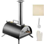 VEVOR Wood Fired Oven 12" Portable Pizza Oven with Feeding Port Pizza Oven Outdoor 932?Max Temperature Stainless Steel Portable Wood Fired Pizza Oven with Complete Accessories for Outdoor Cooking