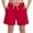 Red, variant on Dursoulink Kids Beach Shorts for Boys Solid Color Swim Trunks with Pockets Adjustable Waist